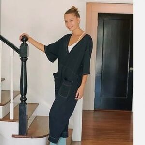 Free People Work from Home Reversible Onesie Black Size small